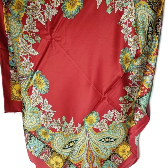 Wyoming Traders Wild Rag Charmeuse Annapurna Silk Western Scarf - 34.5" - Picture 2 of 2